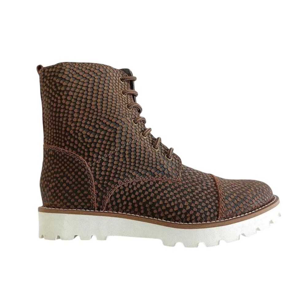 Firetrap Womens/Ladies Lizzy Leather Side Zip Ankle Boots / Brown